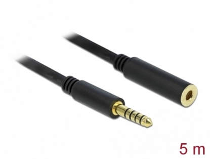 Изображение Delock Extension Cable Stereo Jack 4.4 mm 5 pin male to female 5 m black