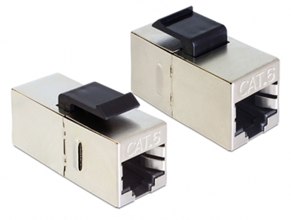 Attēls no Delock Keystone Module RJ45 female > RJ45 female Cat.6 compact