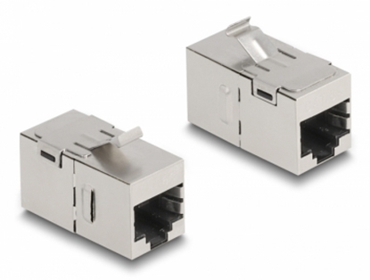 Attēls no Delock Keystone Module RJ45 jack to RJ45 jack Cat.6A