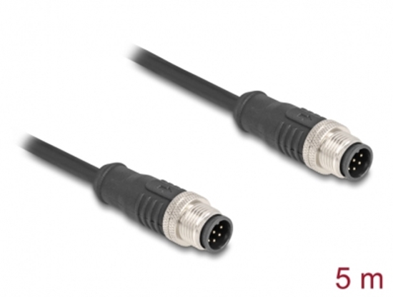 Изображение Delock M12 Cable A-coded 8 pin male to male PVC 5 m