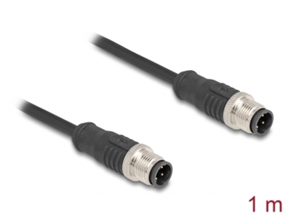 Изображение Delock M12 Cable D-coded 4 pin male to male PVC 1 m