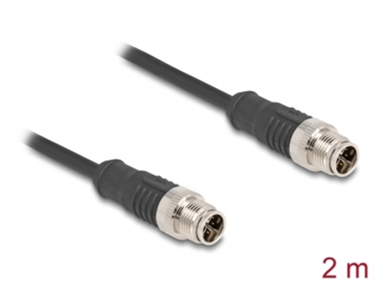 Изображение Delock M12 Cable X-coded 8 pin male to male PVC 2 m