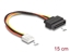 Picture of Delock SATA Power Cable 15 pin plug to 1 x Floppy 4 pin female 15 cm