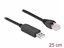 Picture of Delock Serial Connection Cable with FTDI chipset, USB 2.0 Type-A male to RS-232 RJ45 male 25 cm black