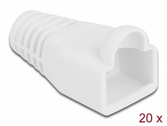 Изображение Delock Strain relief for RJ45 plug white 20 pieces