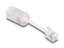 Picture of Delock Telephone Cable RJ10 plug to RJ10 jack with connection cable 30 mm transparent / white