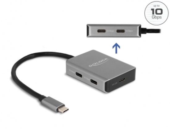 Picture of Delock USB 10 Gbps 4 Port USB Type-C™ Hub with USB Type-C™ connector