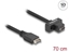 Изображение Delock USB 10 Gbps cable Type-E Key A 20 pin male to USB Type-C™ female panel-mount 70 cm