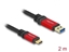 Изображение Delock USB 10 Gbps Cable USB Type-A male to USB Type-C™ male 2 m red metal