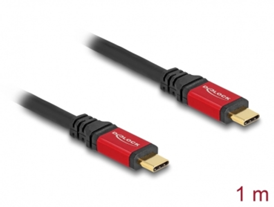 Picture of Delock USB 2.0 Cable USB Type-C™ male to male PD 3.1 240 W E-Marker 1 m red metal