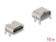 Picture of Delock USB 5 Gbps USB Type-C™ female 6 pin SMD connector for solder mounting 90° angled 10 pieces