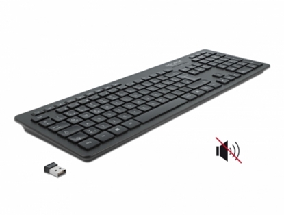 Picture of Delock USB Keyboard 2.4 GHz wireless black - Silent