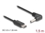 Picture of Delock USB Type-C™ Power Cable to DC 3.5 x 1.35 mm male angled 1.5 m