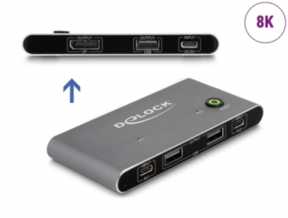 Изображение Delock USB-C™ KVM Switch to DisplayPort 8K 30 Hz with USB 2.0