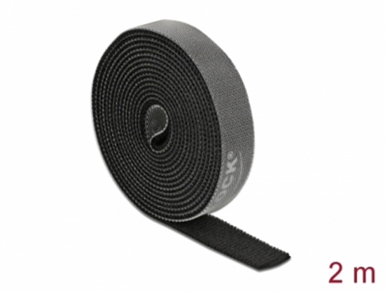 Изображение Delock Velcro tape on roll L 2 m x W 15 mm black