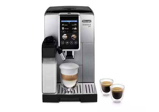 Picture of Delonghi | Coffee Maker | Dinamica Plus ECAM380.85.SB | Pump pressure 15 bar | Built-in milk frother | Automatic | 1450 W | Stainless Steel/Black