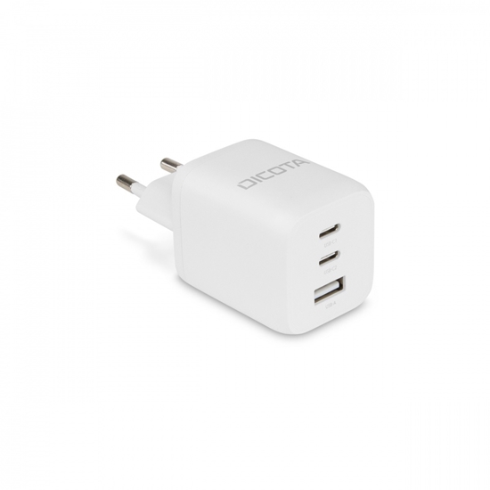 Picture of Dicota Compact 3-Port GaN Wall Charger (65W) EU white