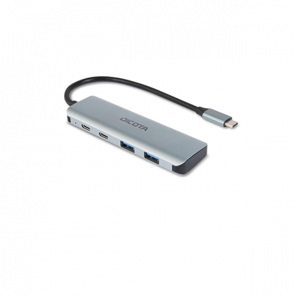 Изображение Dicota USB-C 4-in-1 Highspeed Hub 10 Gbps silver