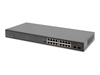 Picture of Digitus | 16 Port Gigabit PoE Switch | DN-95347-1 | Unmanaged | Rackmountable | SFP ports quantity 2