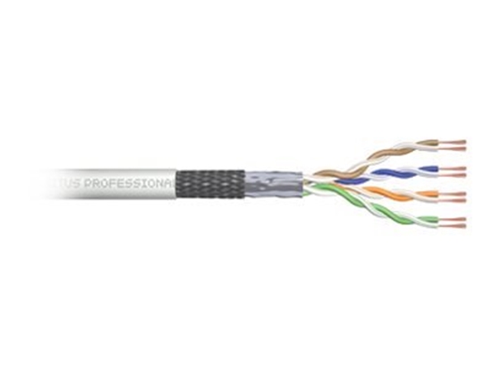 Изображение DIGITUS CAT 5e SF-UTP patch cable raw length 305 m paper box AWG 26/7 PVC simplex color grey