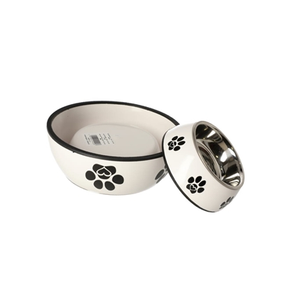 Picture of DINGO Fibi white - dog bowl - 900 ml
