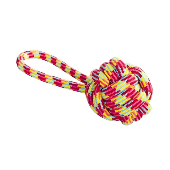 Picture of DINGO Parrot ball with a handle - dog toy - 9.5 x 27 cm