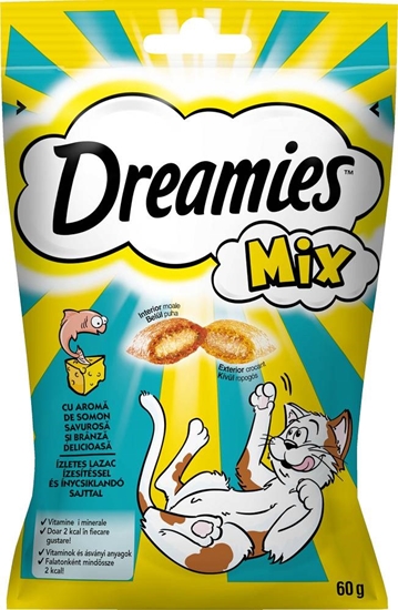 Picture of DREAMIES Mix with Salmon-flavored Cheese - cat treats - 60 g