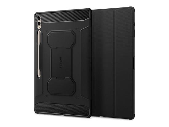 Picture of Etui na tablet Spigen Spigen Rugged Armor Pro, black - Samsung Galaxy Tab S9 Ultra/Tab S8 Ultra