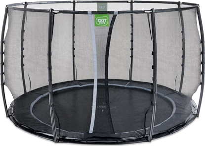 Изображение EXIT Dynamic ground level trampoline ø305cm with safety net - black