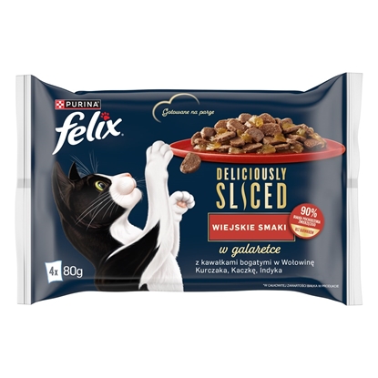 Picture of FELIX Deliciously Sliced - wet cat food - 4x 80 g