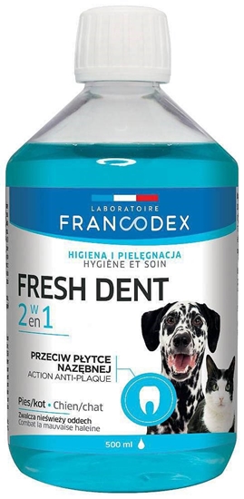 Изображение Francodex PL Fresh dent - płyn do higieny jamy ustnej dla psów i kotów 500 ml