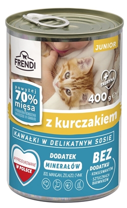 Attēls no FRENDI Junior with Chicken chunks in delicate sauce - wet cat food - 400g