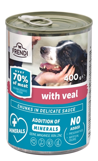 Picture of FRENDI with Veal chunks in delicate sauce - wet dog food - 400g