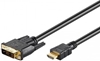 Изображение GB HDMI/DVI CABLE 2M, HDMI - DVI-D SINGLE-LINK (18+1 PIN), G