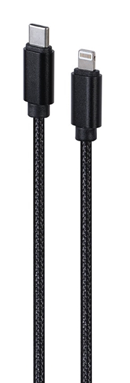 Picture of Gembird CCDB-mUSB2B-CMLM-6 Cotton braided CM to 8-pin cable with metal connectors, 1.8 m, black