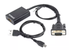 Изображение Gembird VGA Male - HDMI Female 0.15m Black + USB/AUX Full HD