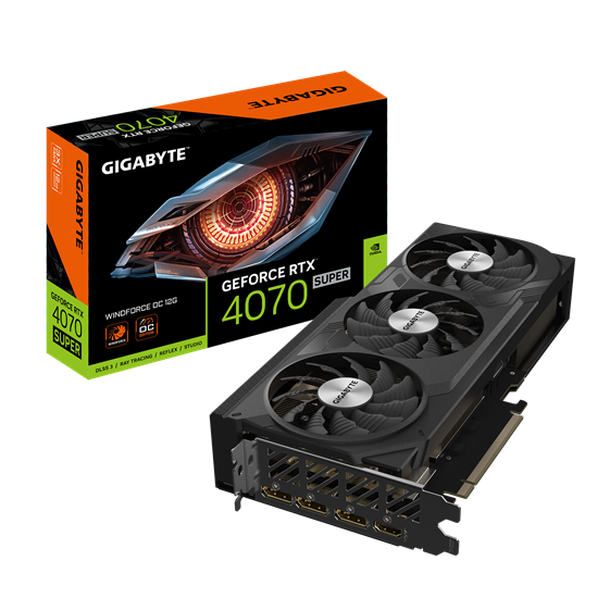 Изображение Gigabyte | GV-N407SWF3OC-12GD 1.0 | NVIDIA | 12 GB | GeForce RTX 4070 SUPER | GDDR6X | HDMI ports quantity 1 | PCI-E 4.0