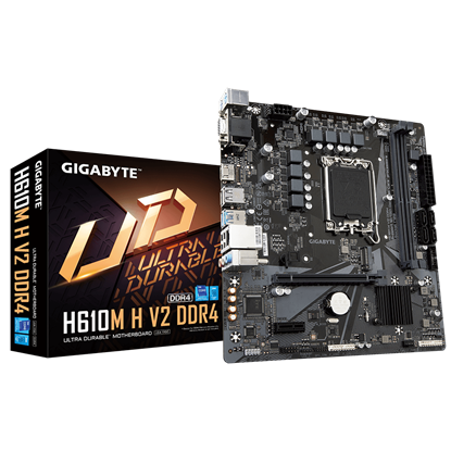 Picture of Gigabyte | H610M H V2 G1.0 | Processor family Intel | Processor socket LGA1700 | DDR4 DIMM | Supported hard disk drive interfaces M.2, SATA | Number of SATA connectors 4