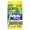 Изображение Gillette Gillette Blue3 Sensitive Vienkartiniai Skustuvai Vyrams, 9+3 vnt.