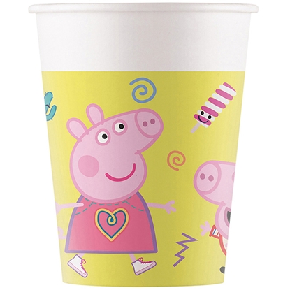 Изображение Glāzes papīra Peppa Pig 200ml 8gab.