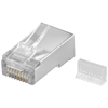 Picture of Goobay 68079 RJ45 plug, CAT 5e STP shielded, transparent