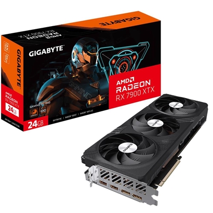 Изображение Graphics Card|GIGABYTE|AMD Radeon RX 7900 XTX|24 GB|GDDR6|384 bit|PCIE 4.0 16x|2xHDMI|2xDisplayPort|GV-R79XTXGAMINGOC-24GD