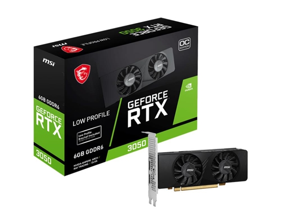 Picture of Graphics Card|MSI|NVIDIA GeForce RTX 3050|6 GB|GDDR6|96 bit|PCIE 4.0 16x|Dual Slot Fansink|2xHDMI|1xDisplayPort|RTX3050LP6GOC