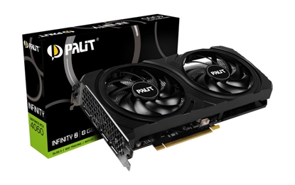 Изображение Graphics Card|PALIT|NVIDIA GeForce RTX 4060|8 GB|GDDR6|128 bit|PCIE 4.0 16x|GPU 1830 MHz|Dual Slot Fansink|2xHDMI|2xDisplayPort|NE64060019P1-1070L