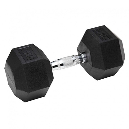 Attēls no Gumuotas hantelis Bauer Fitness HEX - 27.5 kg