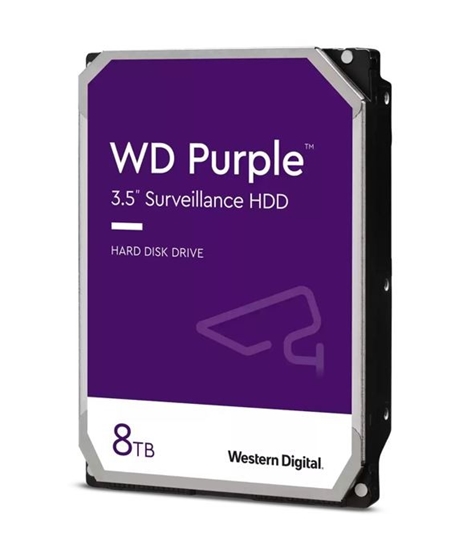 Изображение HDD|WESTERN DIGITAL|Purple|8TB|SATA 3.0|256 MB|5640 rpm|3,5"|WD85PURZ