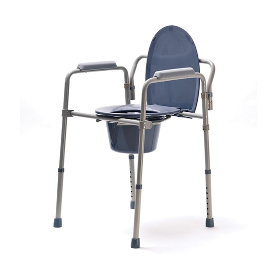 Picture of Height-adjustable folding toilet chair
