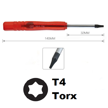 Attēls no HF 301-T4 Skrūvgriezis T4 TORX tērauds