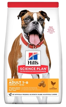 Attēls no HILL'S Science Plan Adult Light Medium - dry dog food - 2,5kg