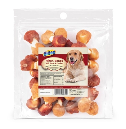 Picture of HILTON Bones with duck and chicken - dog chew - 500g